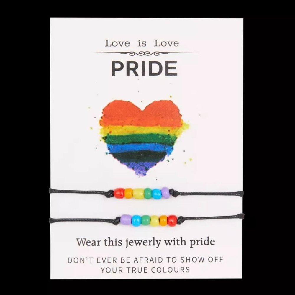 Set of two bracelets with beads🏳️‍🌈